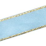 Лента атласная с золотой нитью 15.0 мм / 22.86±1 метров, 187 голубой, Globus