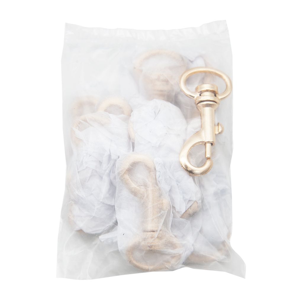 Карабин металл 19.0 мм (53х24 мм), золото, 10 шт