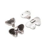 Крючки пришивные декоративные 25х25 мм, nickel (серебро черненое), 2 шт