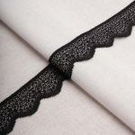Кружево эластичное (стрейч) 30 мм / 22.86 метра, черный, 3AR2742