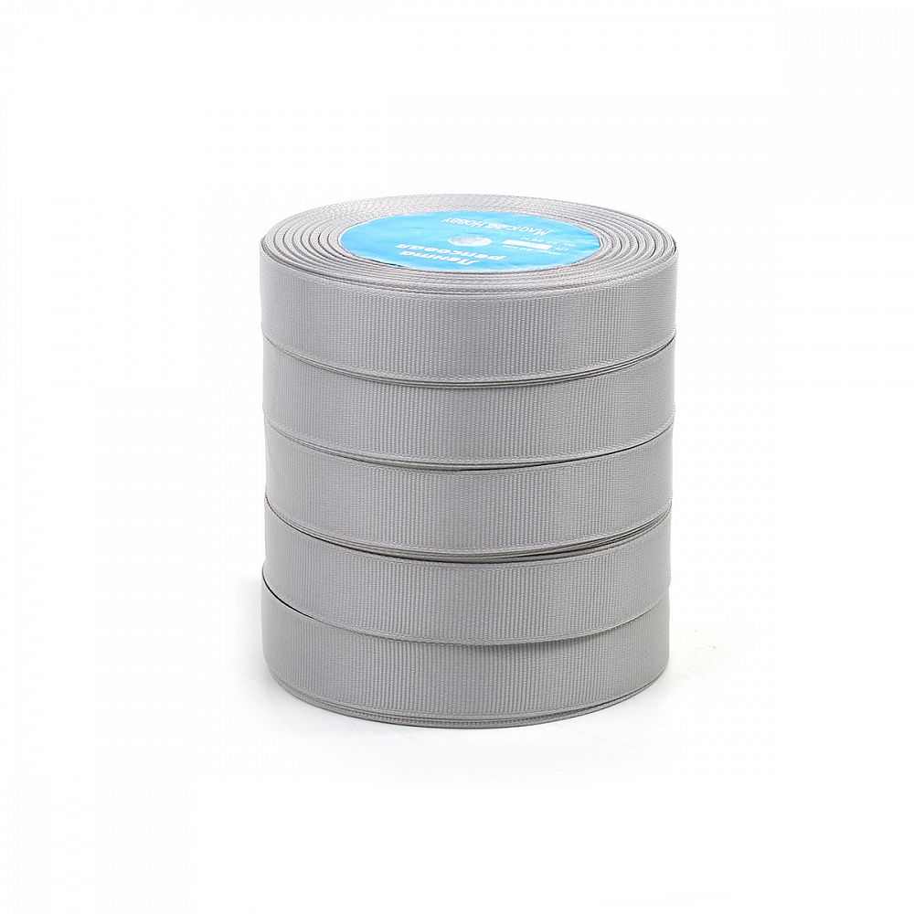 Лента репсовая (в рубчик) 20.0 мм цв. 007 св.серый 5 шт по 22.86м (±1м)