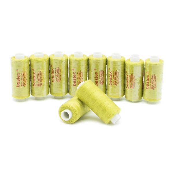 Нитки швейные бытовые Bestex 40/2, 365 м (400 ярд) / 10 кат., 211 светлый лайм