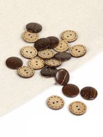 Пуговица кокос 2 прокола 28L=18 мм, TBY.B312 цв.натуральный, 400 шт