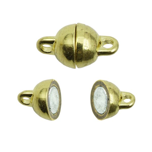 Замок магнитный 6 мм, 2 штук, Astra&Craft, цв.светлое золото