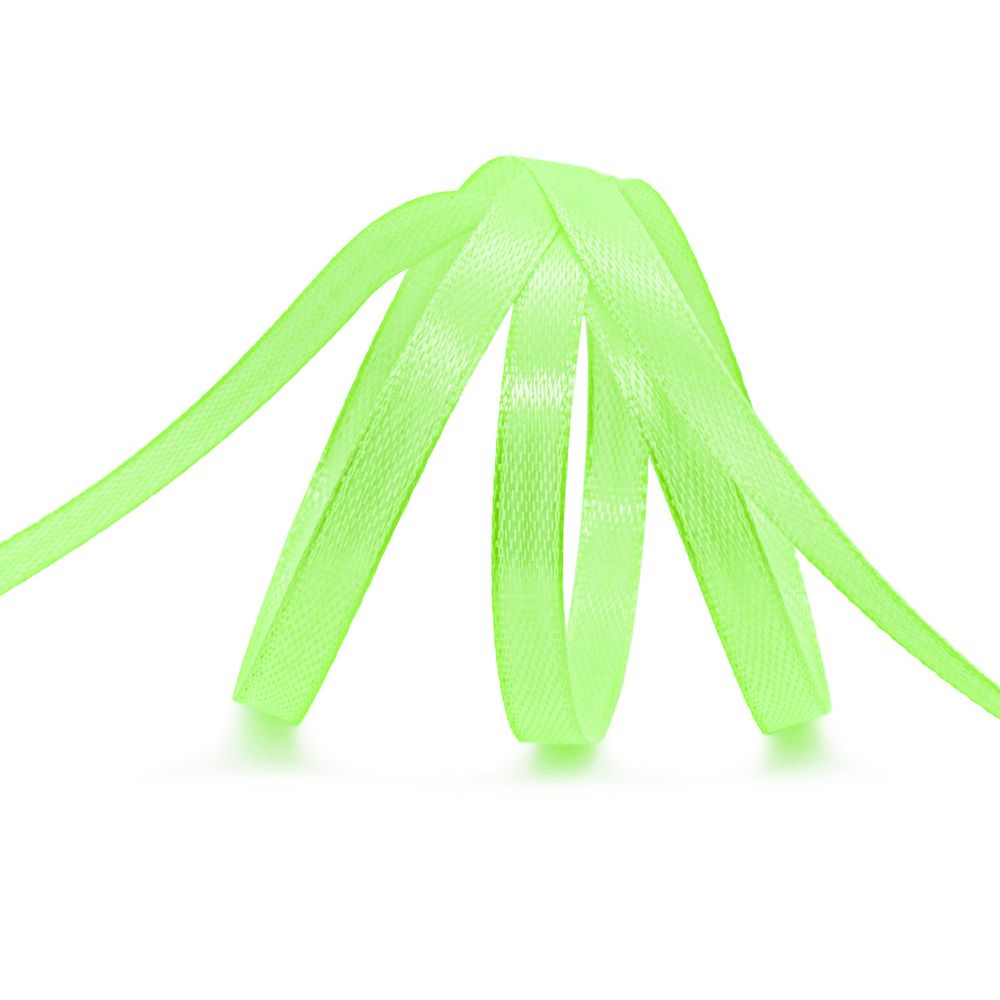 Лента атласная 1-сторонняя 6.0 мм / 22.86±1 метров, 084 салатовый, Globus