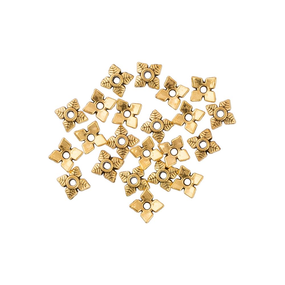 Розетки для бус 5 мм, 20 шт, 02 под золото, Zlatka MFR-15