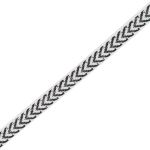 Лента (тесьма) жаккардовая 10.0 мм / 25±1 метров, Славянский орнамент Оберег, рис. 9880, белый/черный, С3853Г17