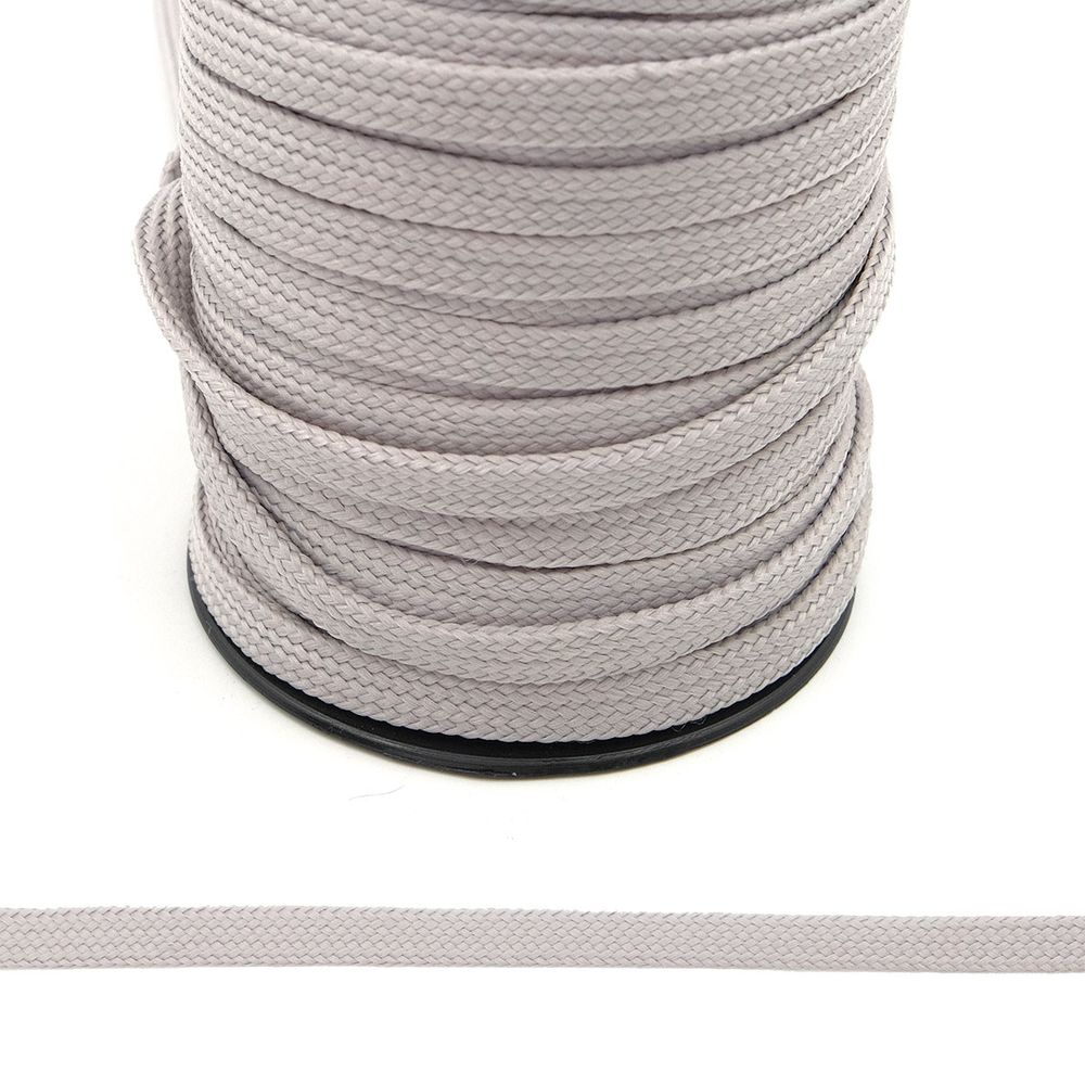 Шнур плетеный плоский ⌀11.0 мм / 50 метров, п/а, 9140 сер.меланж