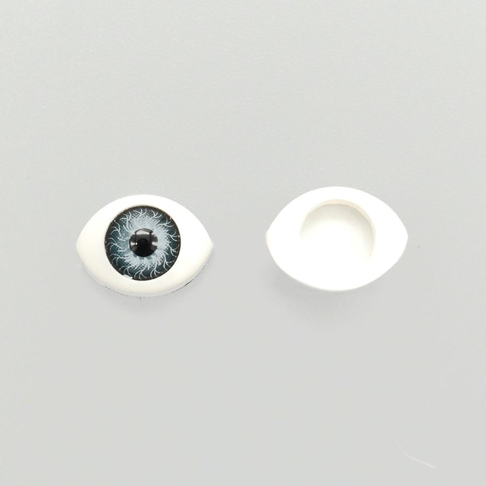 Глаза для кукол и игрушек 9х13 мм, серый, 10 шт