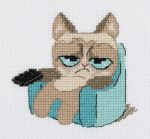 Набор для вышивания Klart 12-045, ТВ-кот, 12.5х11 см