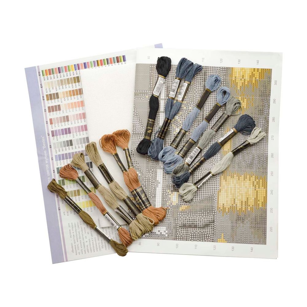 Набор для вышивания нитками Hobby&Pro, Большеохтинский мост, 48х23 см