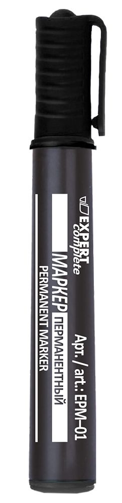 Маркер перманентный 2 мм, пулевидный 12 шт, 01- черный/black, Expert Complete EPM-01 Маркер перманентный 2 мм, пулевидный 12 шт, 01- черный/black, Expert Complete EPM-01