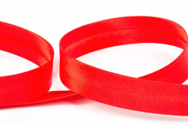 Косая бейка атласная 18 мм / 132±1 метра, 030 алый, Gamma GK-18P