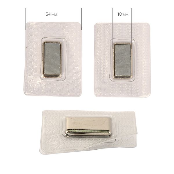 Кнопка магнитная металл 10х20 мм, цв.никель, уп., 50 шт, TBY