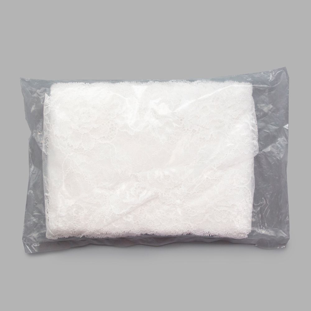 Кружево бельевое эластичное 165 мм / 10 м, цвет белый