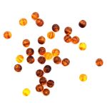 Бусины пластик ⌀8 мм, 5716 "Янтарь", 20 г, Астра