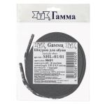 Шнурки 10 мм, 120 см, 1 пар(a), №01 черный (череп белый), Gamma SHL-01/01