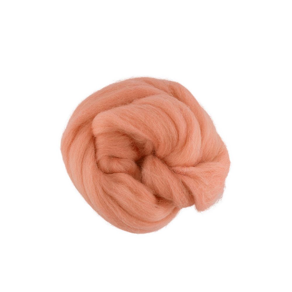 Шерсть для валяния (до 29 мкр), 50 г. 2212 абрикос, Gamma TFS-050