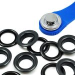 Люверсы металл ⌀14.0 мм (внутр.) с инструментом для установки, черный, Prym, 10 шт