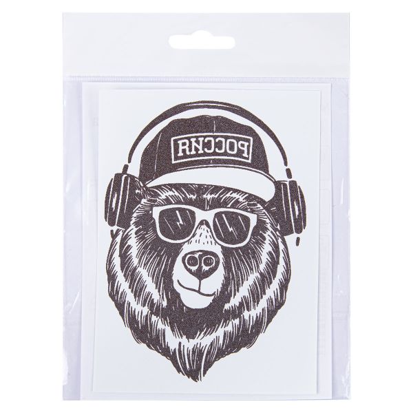 Термоаппликация Термотрансфер M №05, 1 шт, M-514 Медведь 14х10 см, Gamma