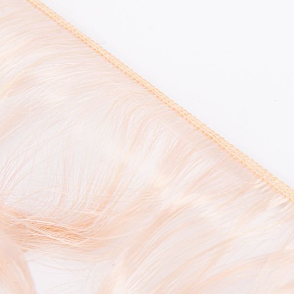 Трессы для кукол 15 см, 100 см, 38 г, 37 блонд, розовый, HobbyBe HAR-5