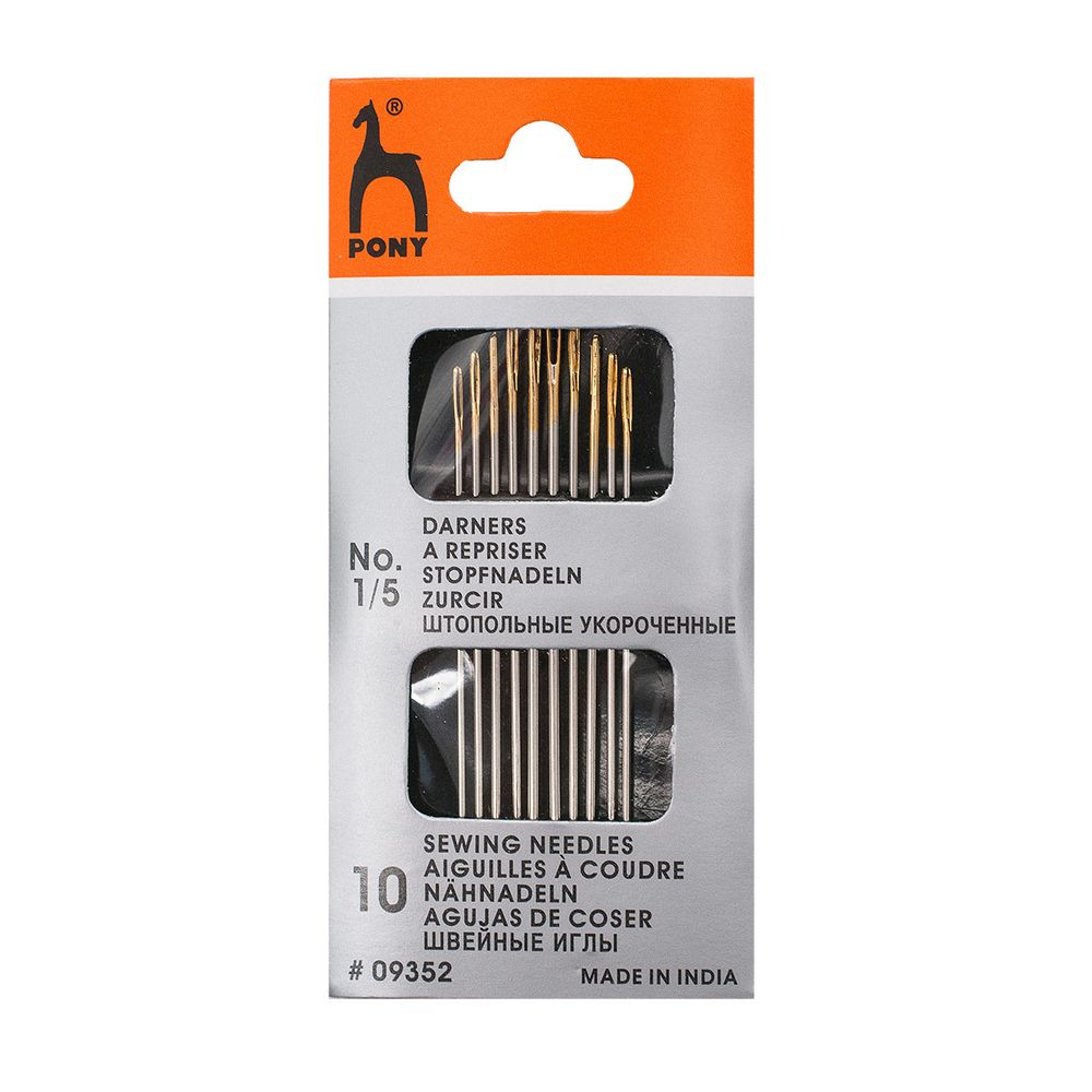 Иглы ручные универсальные №1/5, 10 шт, Pony