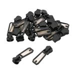 Слайдер (замок) для молнии трактор С5, черный/прозрачный, 33х12 мм, ГУБ10355АА, 20 шт