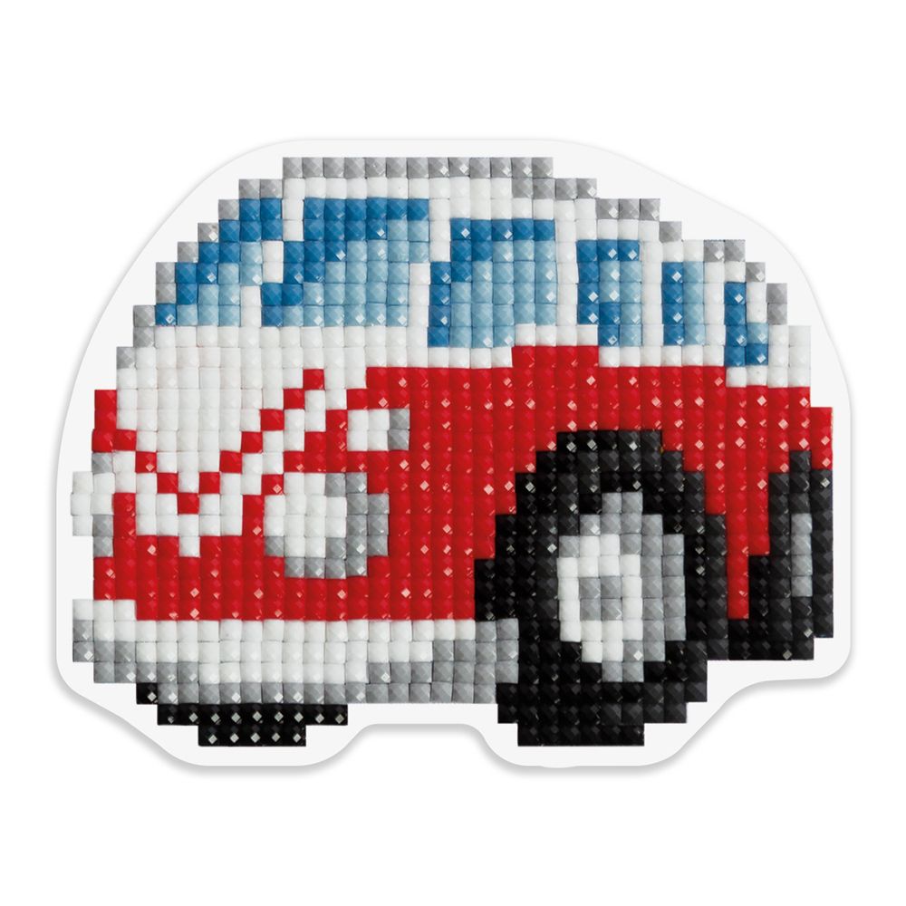 Алмазная (кристальная) мозаика Фрея, магнит Автобус, 8,5х6,5 см