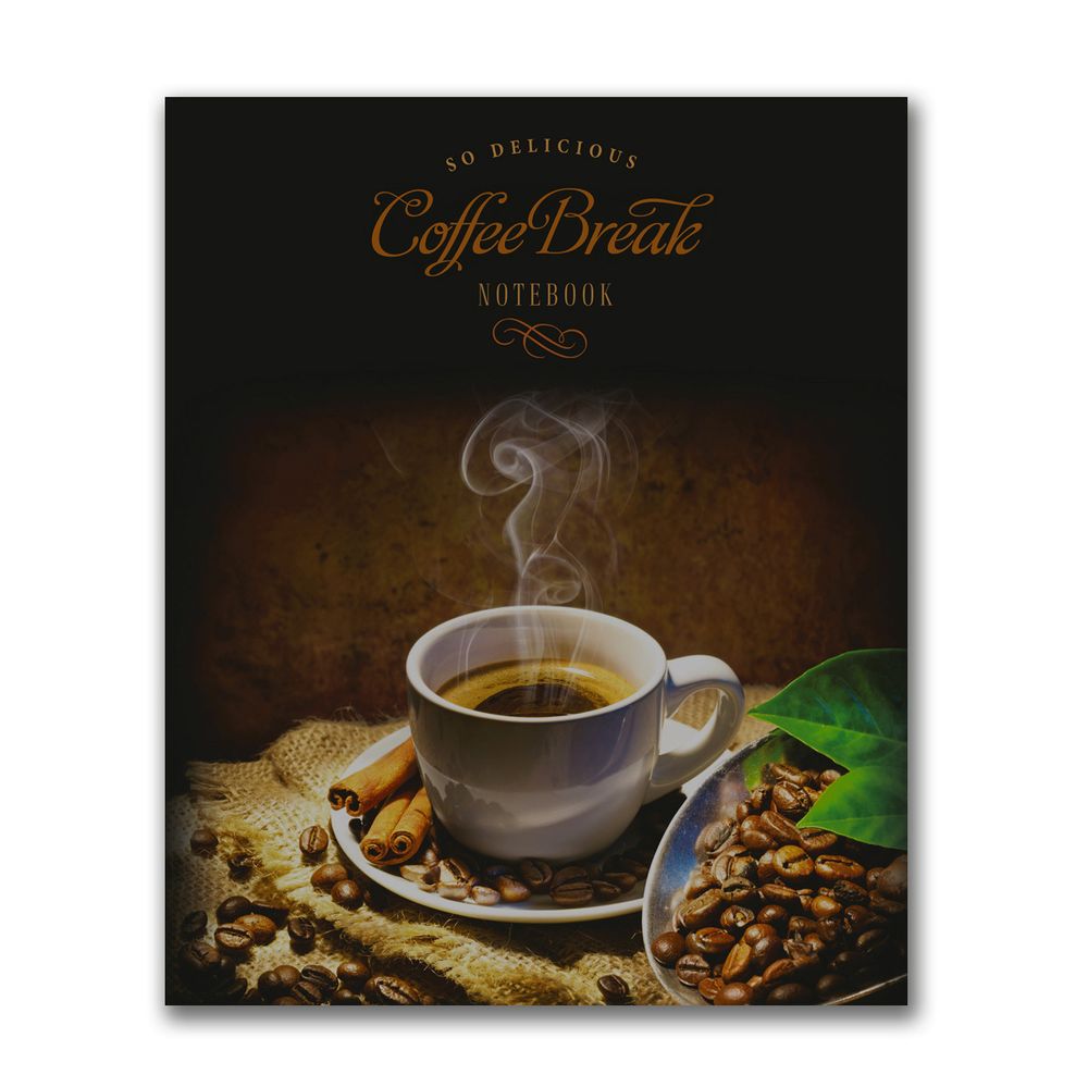 Бизнес-блокнот, матовая ламинация + выборочный лак, A5+ 80 л. 18 шт, клетка, Аромат кофе 000426, Светоч 80ББТ5_4_5_1