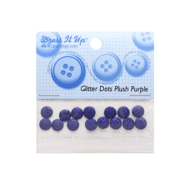 Кабошон декор подарков Круги малые 15 шт, темно-синий с блестками, Dress it up, d-8 мм