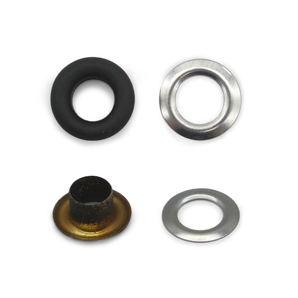 Люверсы металл ⌀_5.0 мм (внутр.), черный матовый, 100 шт, BIG