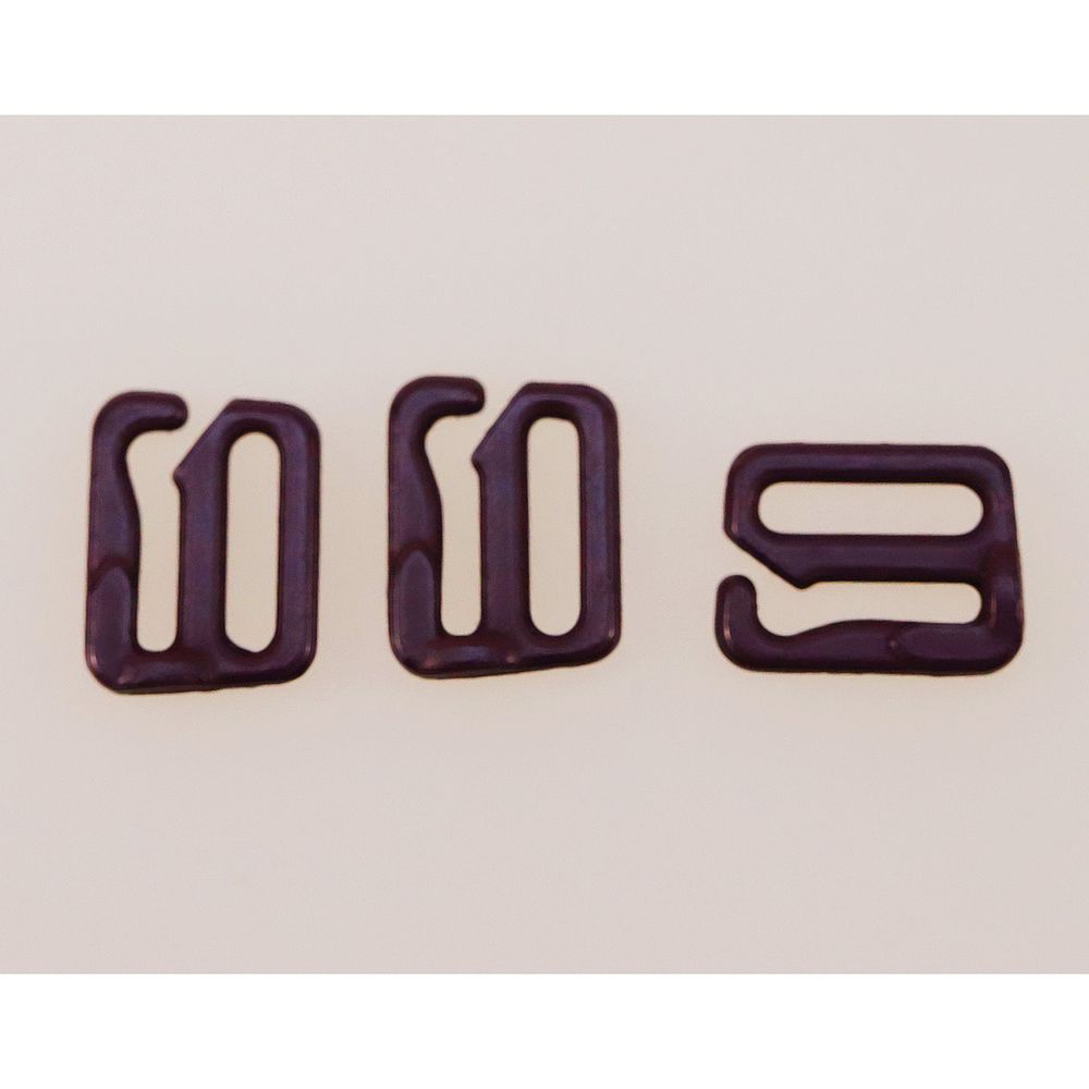 Крючки для бюстгальтера металл 10.0 мм, 076 сливовое вино, Arta, 50 шт