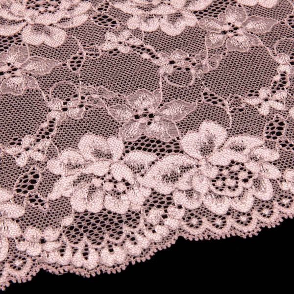 Кружево бельевое эластичное 180 мм / 13.72 м, цв. C344 пудровый