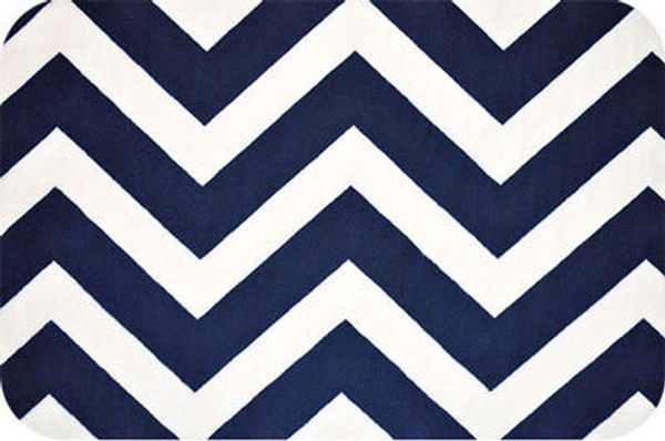 Плюш (ткань) Peppy Chevrons&Zigzags Cuddle 440 г/м², 48х48 см, CP-2900-6 Navy/Ivory