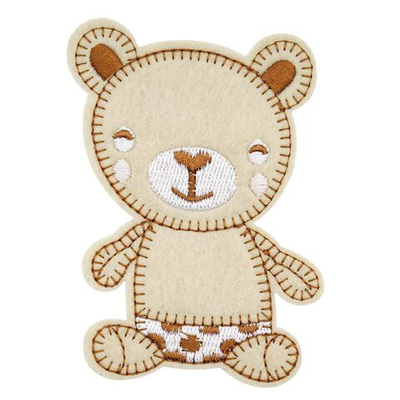 Термоаппликация Мишутка 70х97мм (Beige (бежевый))), 2 шт, LA524