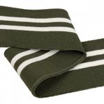 Подвяз (довяз) трикотажный 6.0х80 см, олива с белыми полосами, 100% п/э, 1 штука