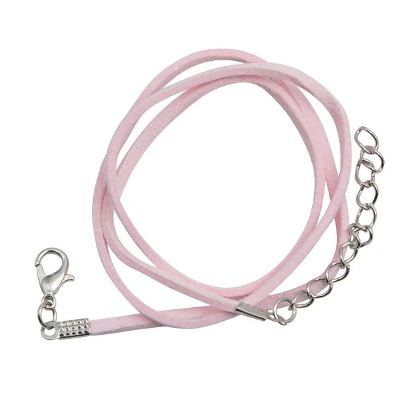 Шнур с замком замшевый, 2мм, 45см. Astra&Craft (6068 светло-розовый), 65237