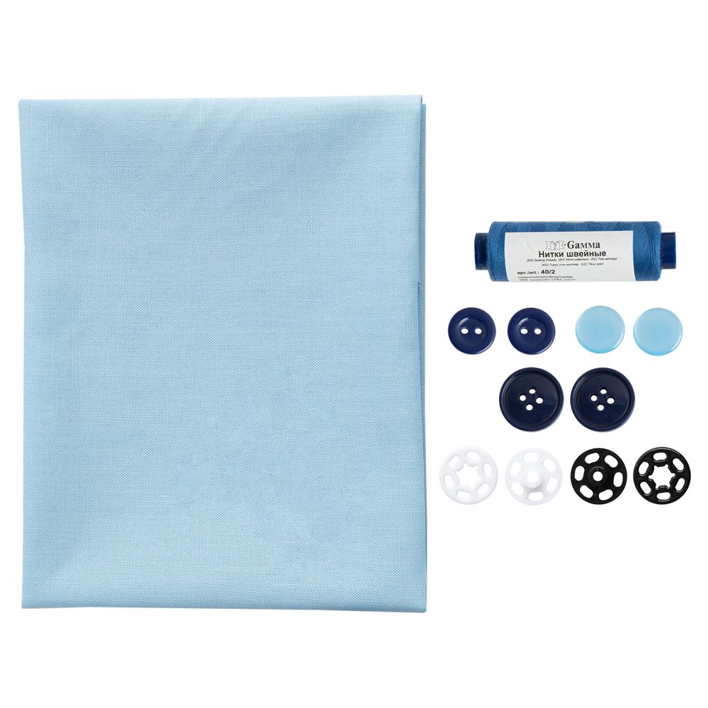 Швейный набор Школьный №1, 10 предметов, ШК-02 голубой, Gamma NSO-10