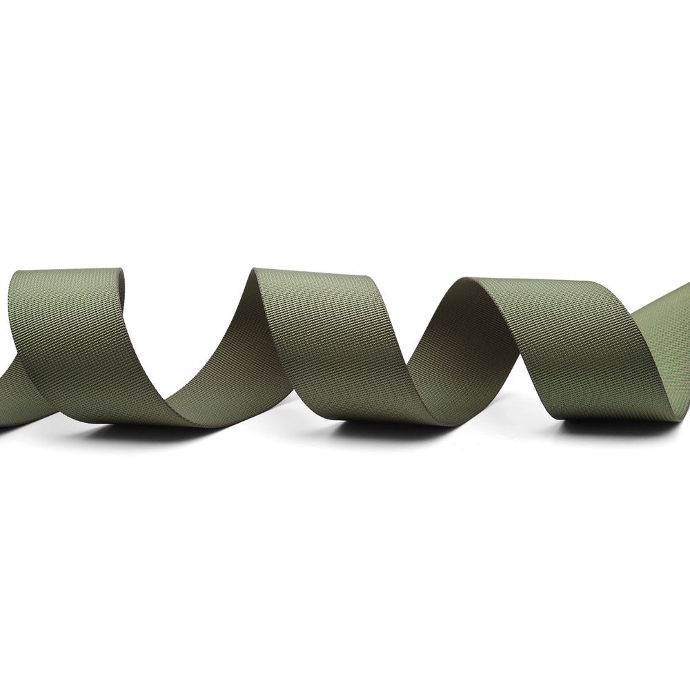 Стропа (ременная лента) 50 мм / 25 метров, толщ. 1.0 мм, [49 г/пог.м], 100% п/э, хаки