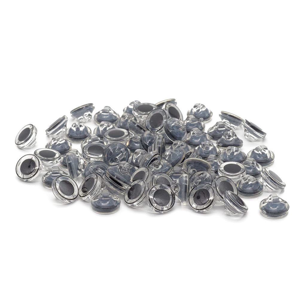 Пуговицы на ножке 18L (11мм) (Black (черный)) AK02, 72 шт