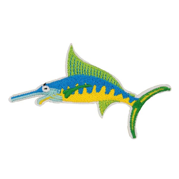 Термоаппликация Рыбка Марлин, желтый/голубой, 5.5*9.5см, Hobby&Pro