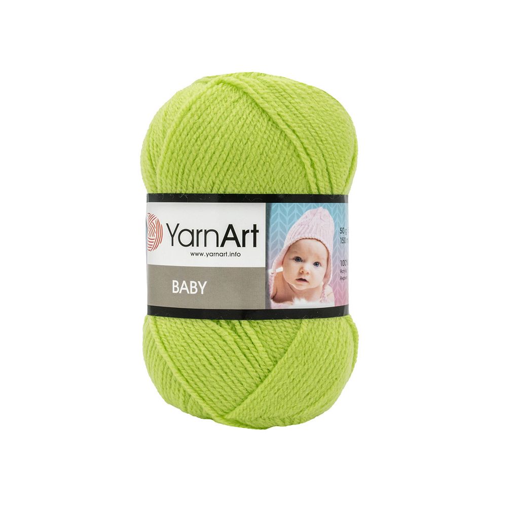 Пряжа YarnArt (ЯрнАрт) Baby / уп.5 мот. по 50 г, 150м, 13854 яр.салат