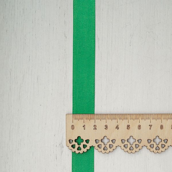 Лента репсовая (в рубчик) 20.0 мм, 091 зеленый, уп.18,28 м