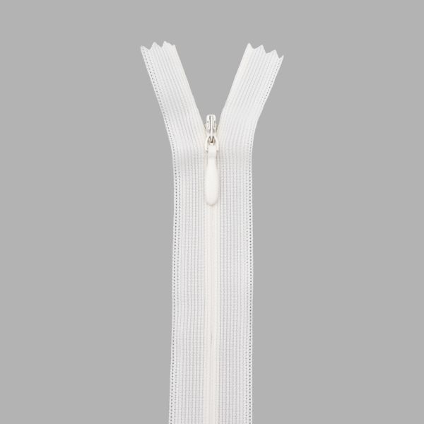 Молния потайная (скрытая) Т3 (3 мм) 1 зам., н/раз., 20 см, молочный, 31217 / 20, 10 шт