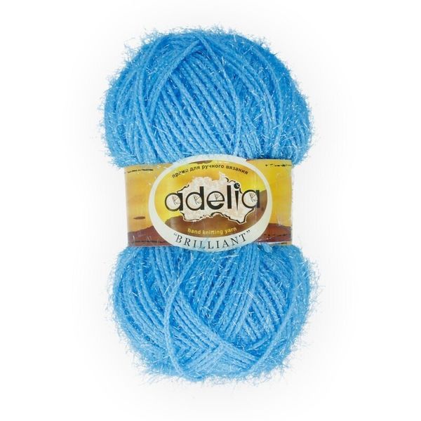 Пряжа Adelia Brilliant / уп.10 мот. по 50г, 90м, 40 яр.голубой