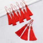 Кисть шторная l=10 см, полиэстер, 10 шт, 1 красный, CL-033