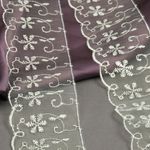 Кружево капроновое 65 мм / 13.7 м, 30011 цв.080 св.салатовый, Kruzhevo