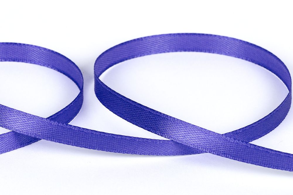 Лента атласная 1-сторонняя 6.0 мм / 33±2 метра, №503N(18-3940) сиренево-синий, Gamma