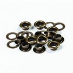 Люверсы металл ⌀6.0 мм (внутр.), h=4.2 мм, внешн. ⌀11.5 мм, латунь, 100 шт, BIG