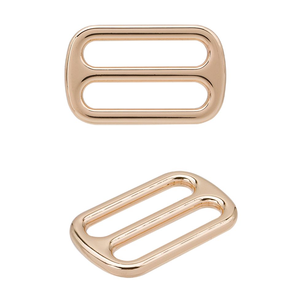 Пряжка регулировочная металл литая 20.0 мм (26х16мм), золото, МВ2342, 6 шт